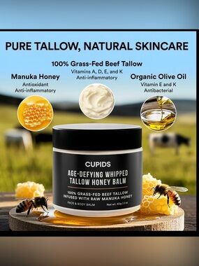 Cupid Age-Defying Whipped Tallow Honey Balm - Black & Gold